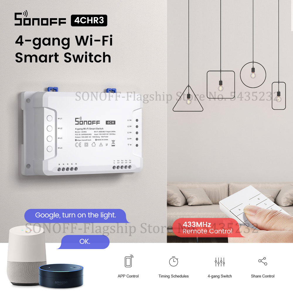 Itead SONOFF 4CH R3 Wifi kablo - Sonoff incelemesi ve fiyatı
